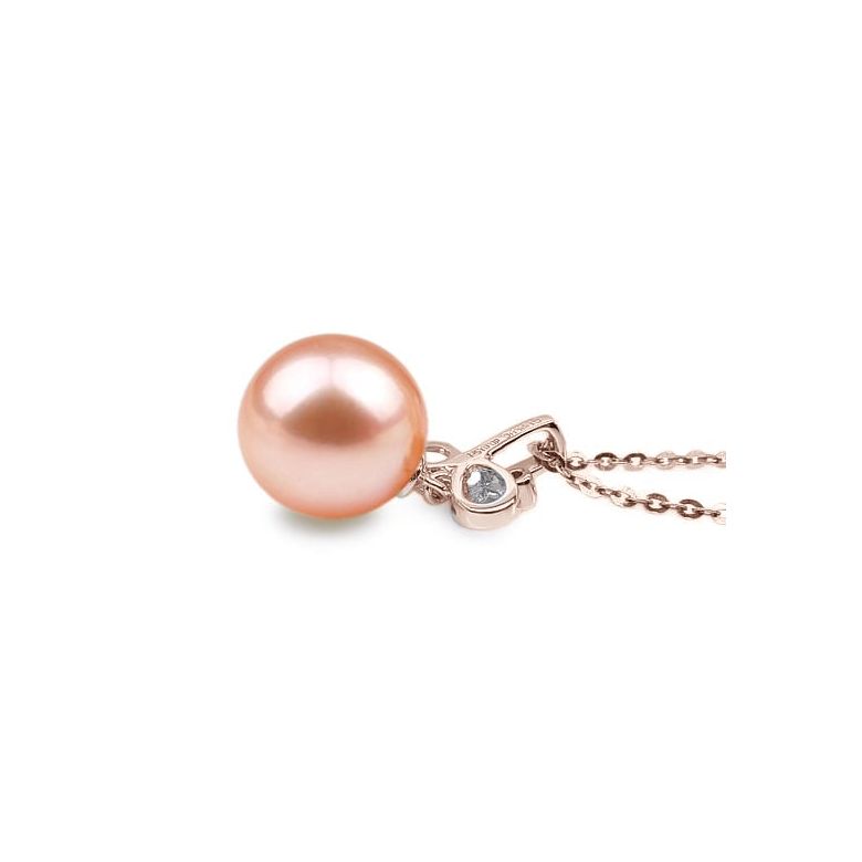 Ciondolo Brindille Oro Rosa 18kt, Perla di Acqua Dolce Rosa 10/10.5mm - 2