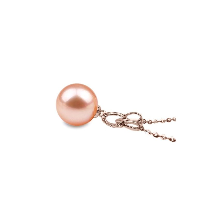 Ciondolo Anneaux Liés Oro Rosa 18kt, Perla di Acqua Dolce Rosa 10/10.5mm - 2