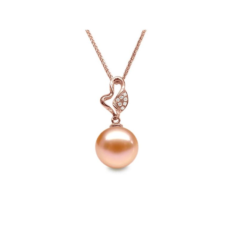 Ciondolo Jeune pousse printanière Oro Rosa 18kt, Perla di Acqua Dolce Rosa 10/10.5mm - 1
