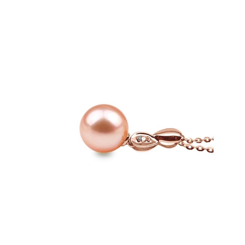 Ciondolo Engrenage Oro Rosa 18kt, Perla di Acqua Dolce Rosa 10/10.5mm - 2