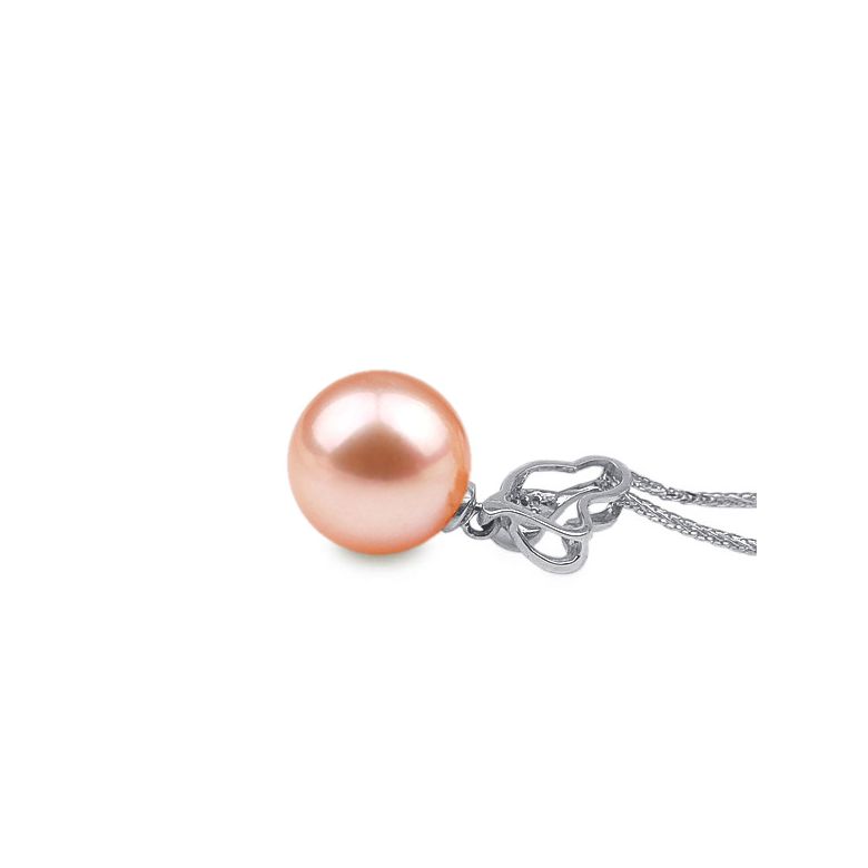 Ciondolo Jeune pousse printanière Oro Bianco 18kt, Perla di Acqua Dolce Rosa 10/10.5mm - 2