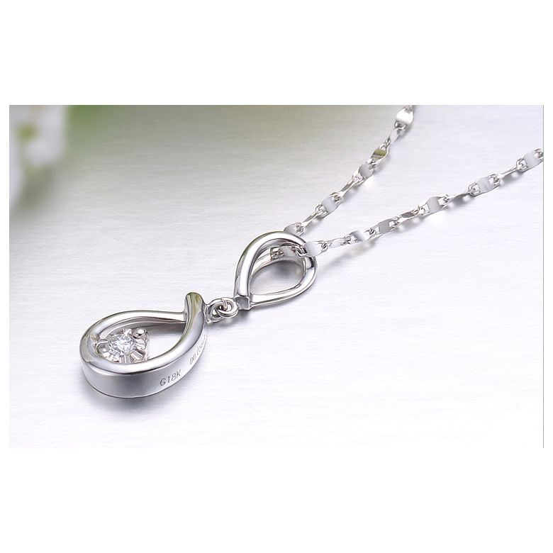 Ciondolo lasso in oro bianco e diamante - Attrape moi si tu m'aimes - 3