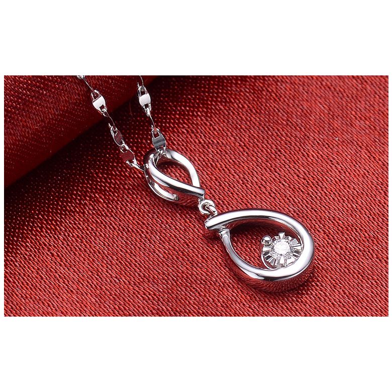 Ciondolo lasso in oro bianco e diamante - Attrape moi si tu m'aimes - 4