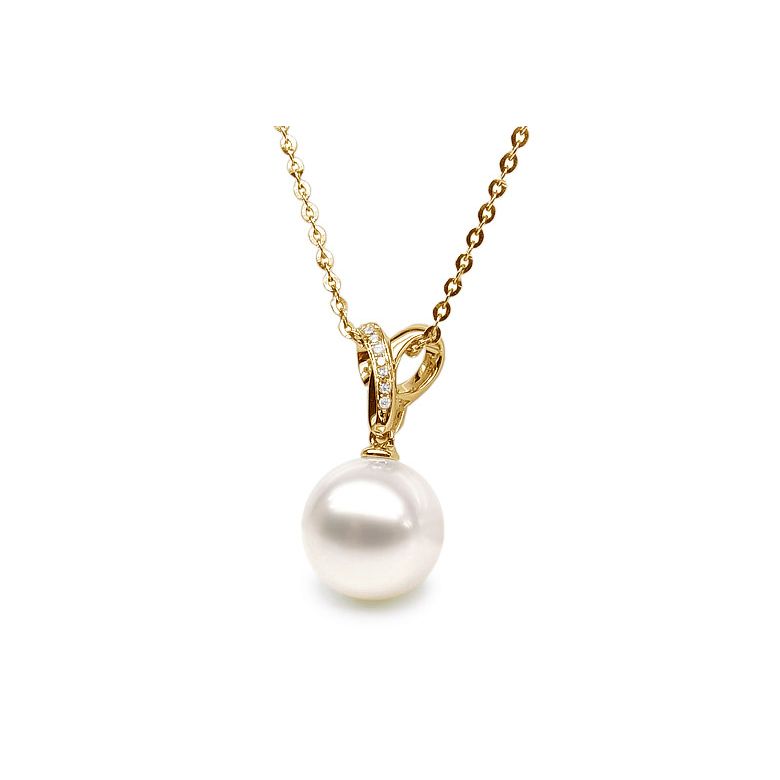 Ciondolo Jardin Secret - Oro Giallo, Diamanti e Perla d'Acqua Dolce - 1