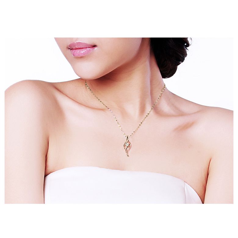 Ciondolo Byzantin - Solitario oro giallo - Diamante demi-clos 0.08ct - 2
