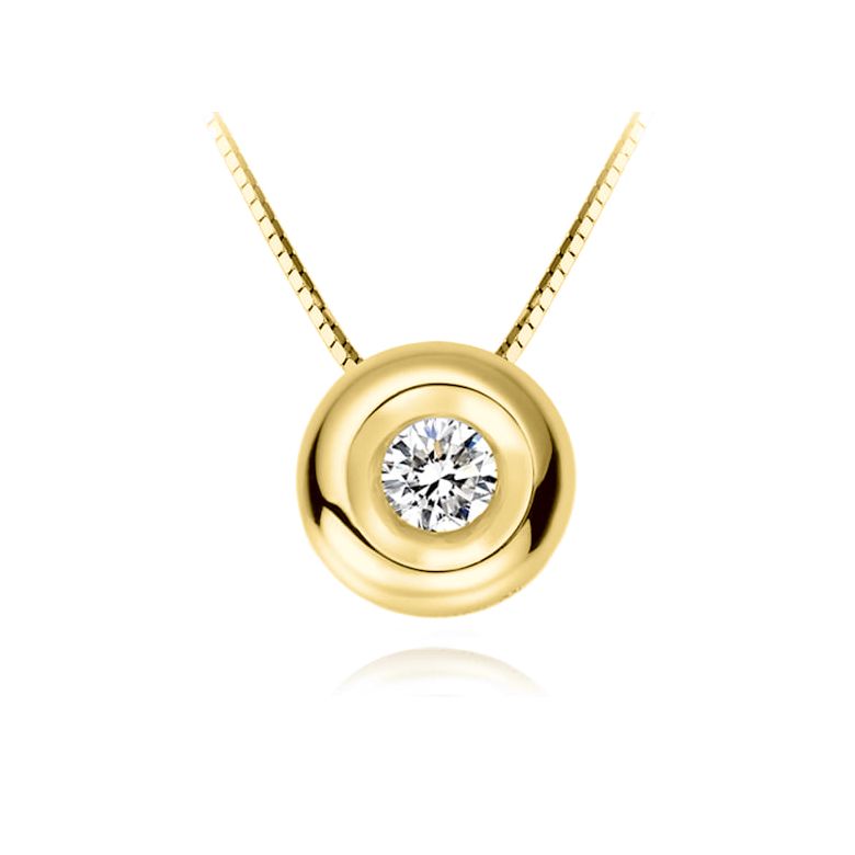 Ciondolo lasso in oro giallo e diamante - Attrape moi si tu m'aimes - 1