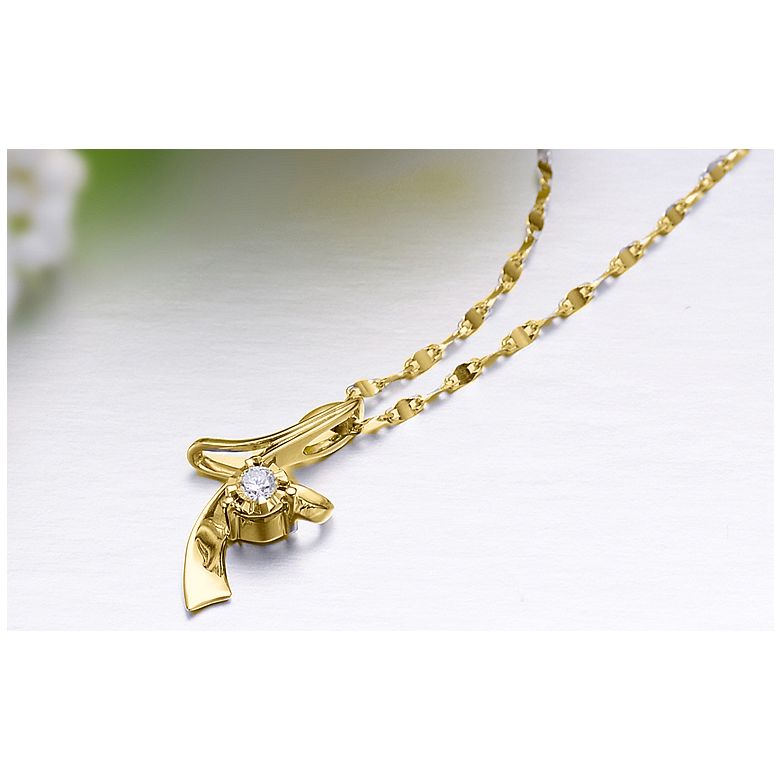 Ciondolo diamante Signature - In oro giallo 18 carati - 4
