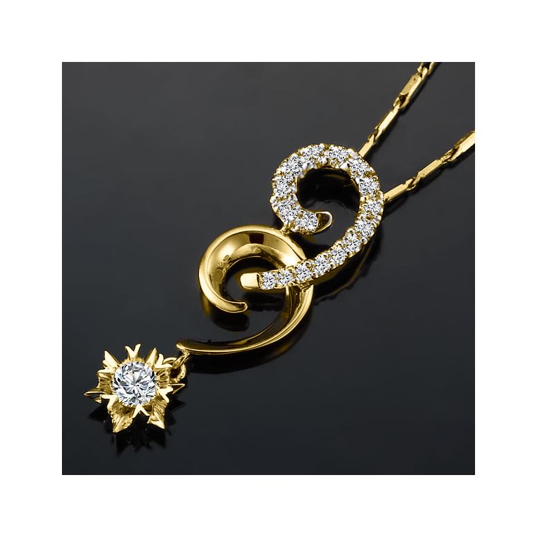 Ciondolo 99 - Oro giallo - Diamanti 0.300ct - 3