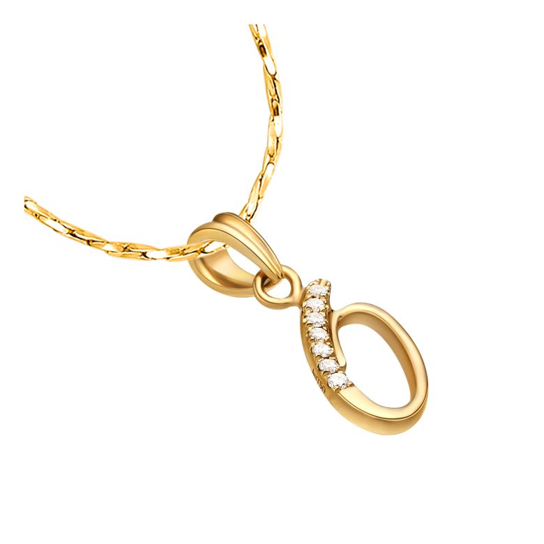Ciondolo 0 - Oro giallo 18cts e diamanti 0.035ct - 2