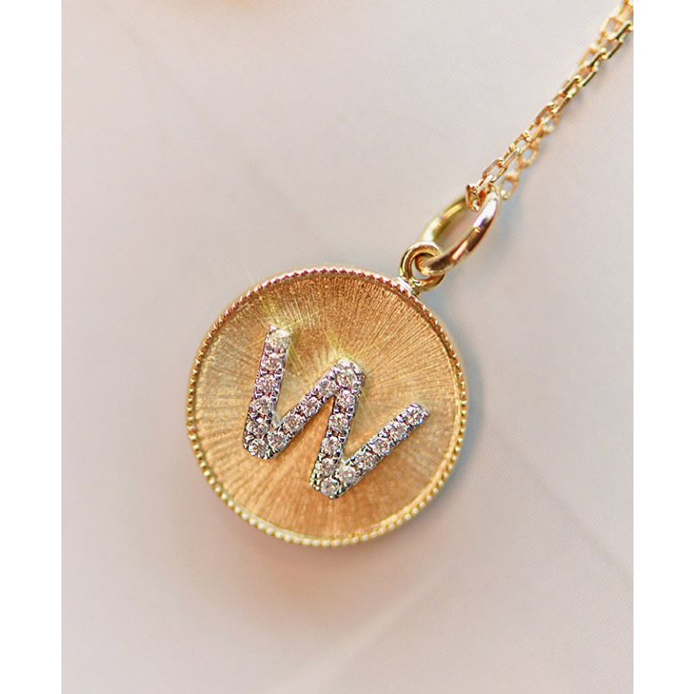 Ciondolo Lettera Alfabeto - Medaglia in Oro 18ct & Diamante VS/G | Gemperles - 8