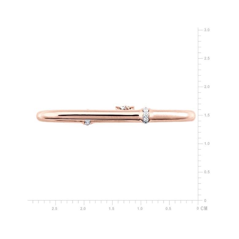 Ciondolo - Oro rosa 2.1gr - Diamanti 0.130ct - 2