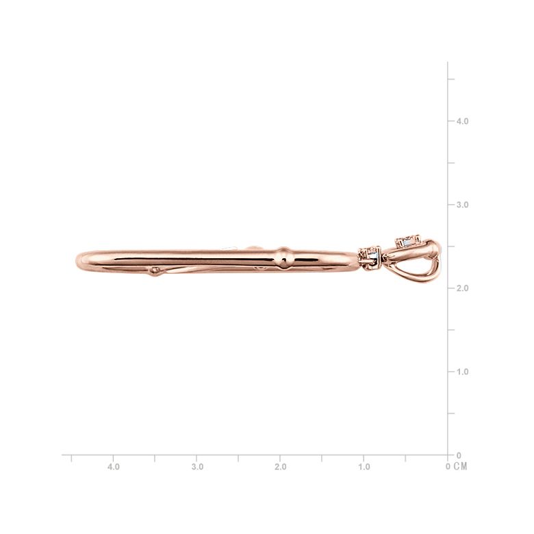 Ciondolo - Oro rosa 4.50gr - Diamanti 0.220ct - 2