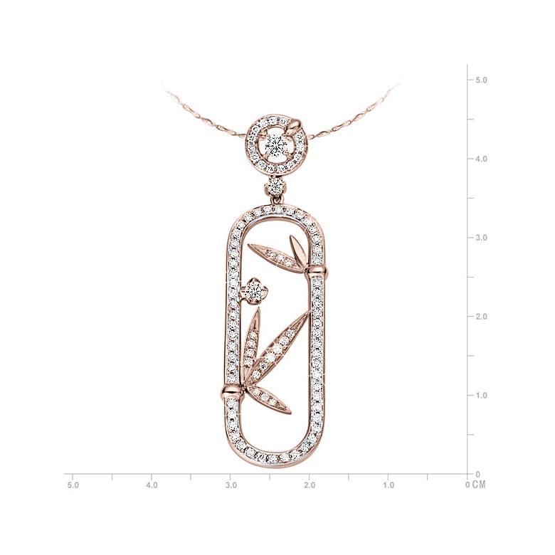 Ciondolo - Oro rosa 2.74gr - Diamanti 0.500ct - 3