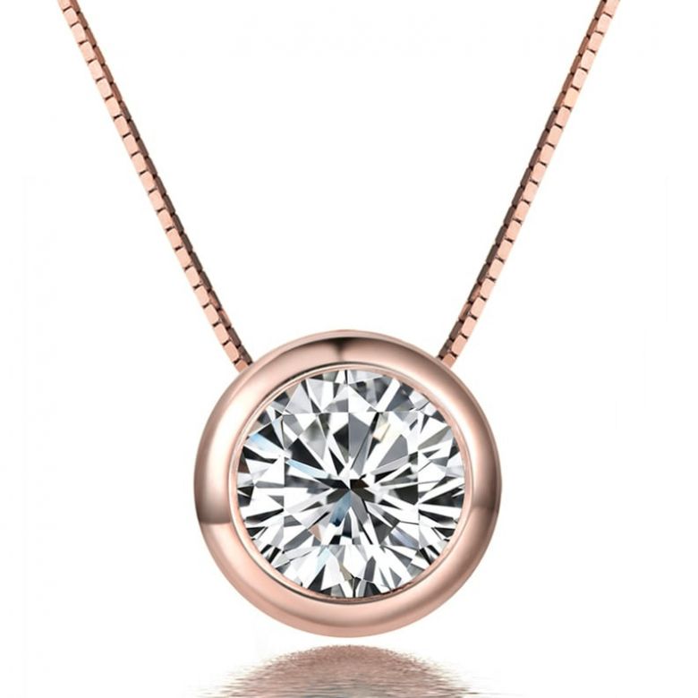 Ciondolo Baker - Oro Rosa & Diamante - 1