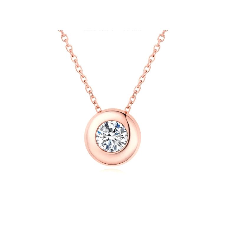 Ciondolo Punto Luce Kili - Oro Rosa 18ct & Diamante - 1