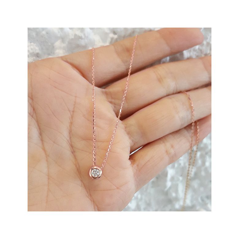 Ciondolo Punto Luce Kili - Oro Rosa 18ct & Diamante - 2