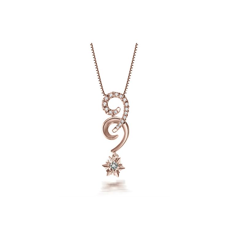 Ciondolo 99 - Oro rosa - Diamanti 0.300ct - 1