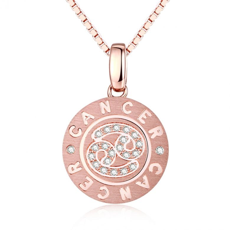 Ciondolo Cancer Oro rosa. Signe du Cancer. Zodiaque - 1