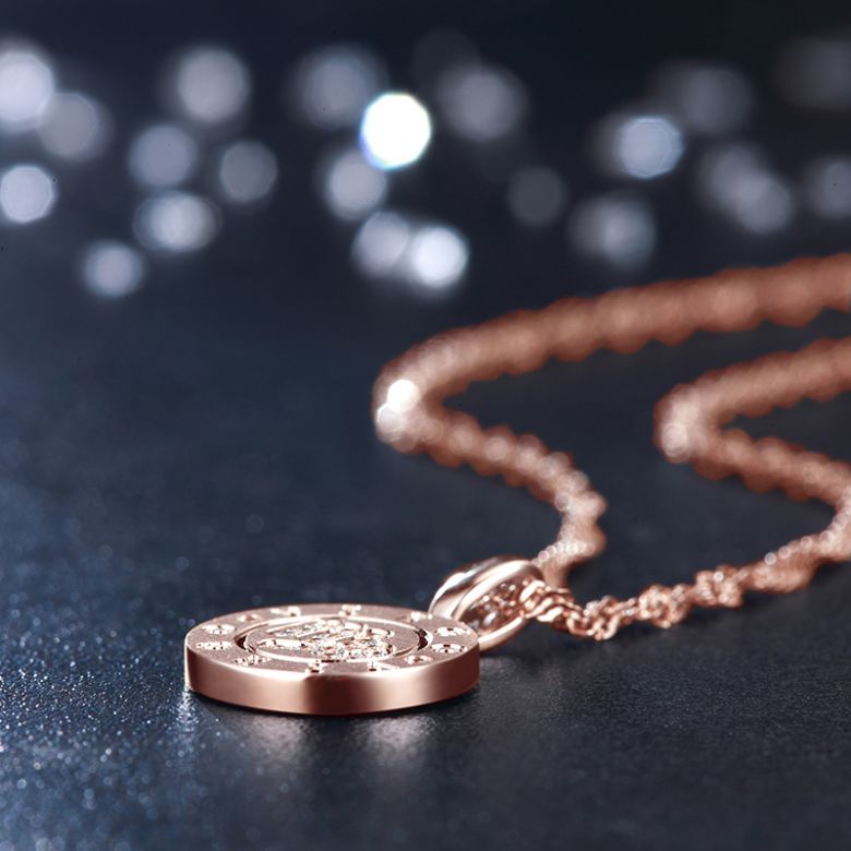 Ciondolo Virgo Oro rosa. Segno della vergine. Zodiaco - 7