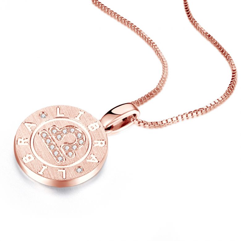 Ciondolo Libra Oro rosa. Segno della bilancia. Zodiaco - 7
