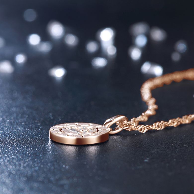 Ciondolo Libra Oro rosa. Segno della bilancia. Zodiaco - 6