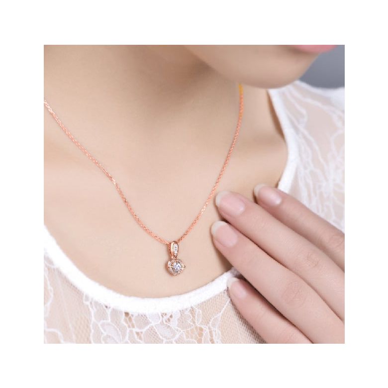 Ciondolo con Diamanti in Oro rosa 18 carati. Your Best Friend - 2