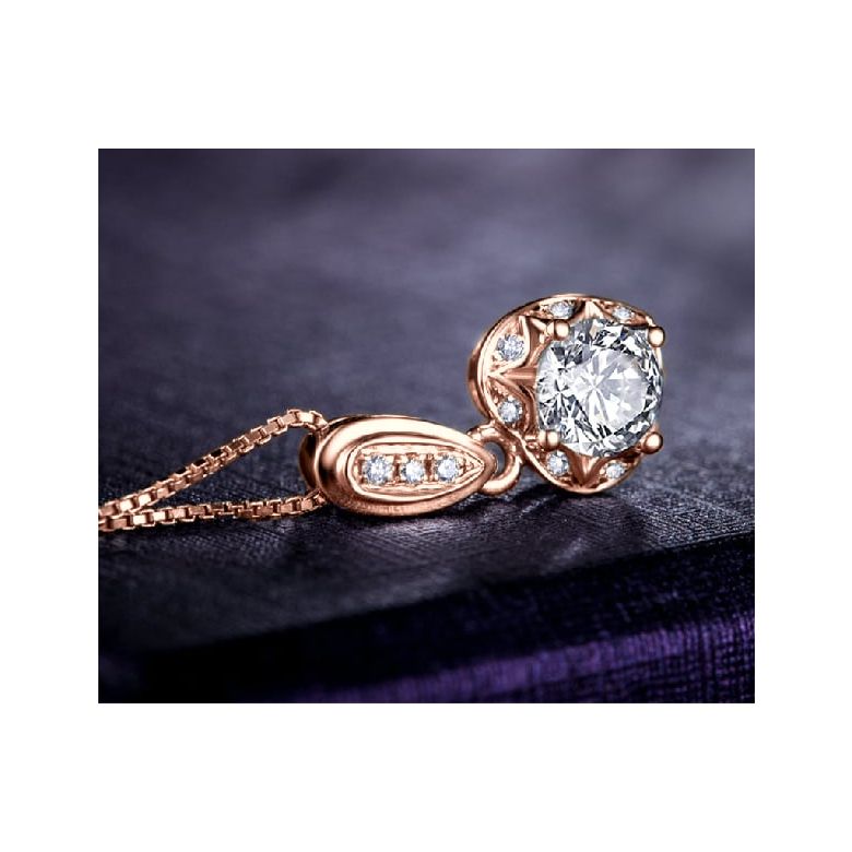 Ciondolo con Diamanti in Oro rosa 18 carati. Your Best Friend - 4
