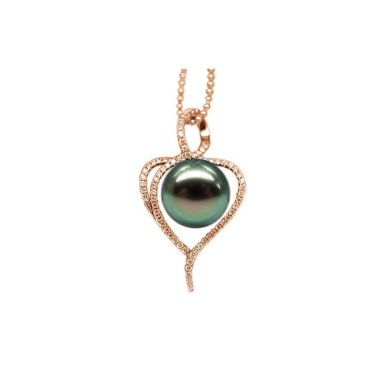  Ciondolo Déclaration - Oro Rosa, Diamanti e Perla di Tahiti - 1