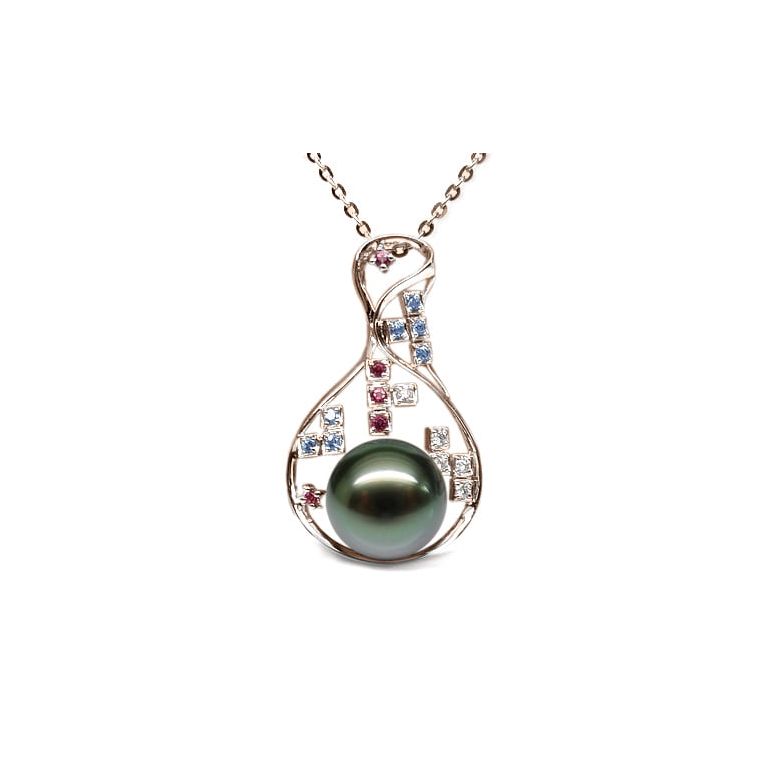 Ciondolo Constellation - Oro Rosa 18kt, Perla di Tahiti - 1