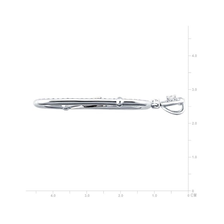 Ciondolo - Oro bianco 2.74gr - Diamanti 0.500ct - 2