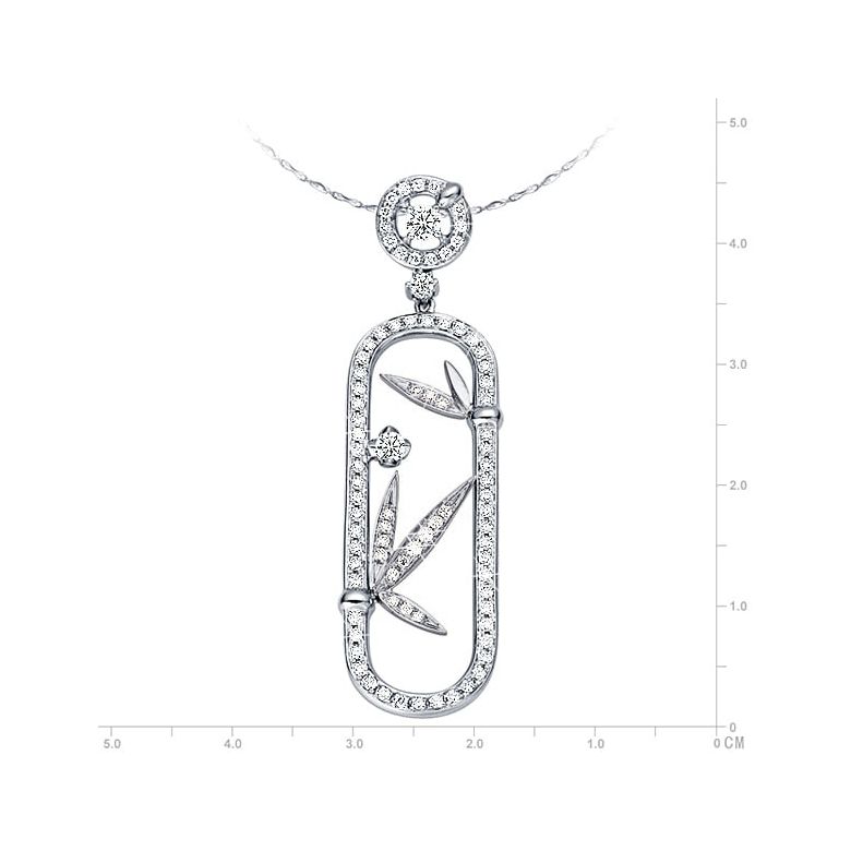 Ciondolo - Oro bianco 2.74gr - Diamanti 0.500ct - 3