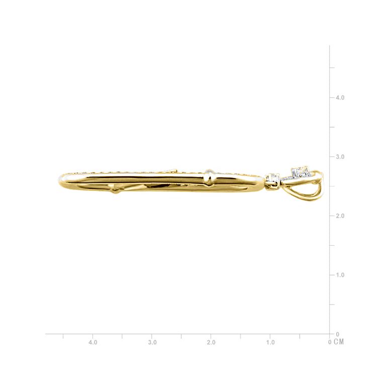 Ciondolo - Oro giallo 2.74gr - Diamanti 0.500ct - 2