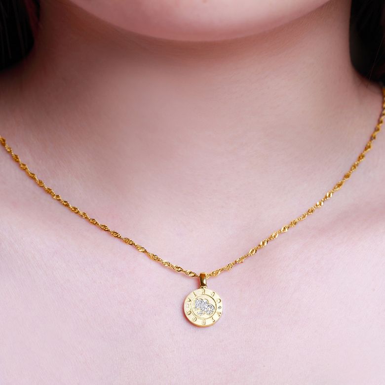 Ciondolo Virgo Oro giallo. Segno della vergine. Zodiaco - 2