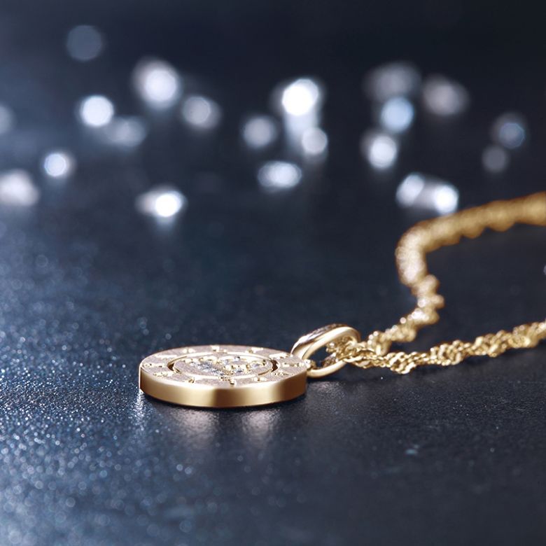 Ciondolo Libra Oro giallo. Segno della bilancia. Zodiaco - 8