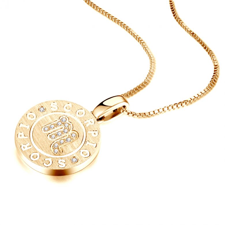 Ciondolo Scorpio Oro giallo. Signe du scorpion. Zodiaque - 6