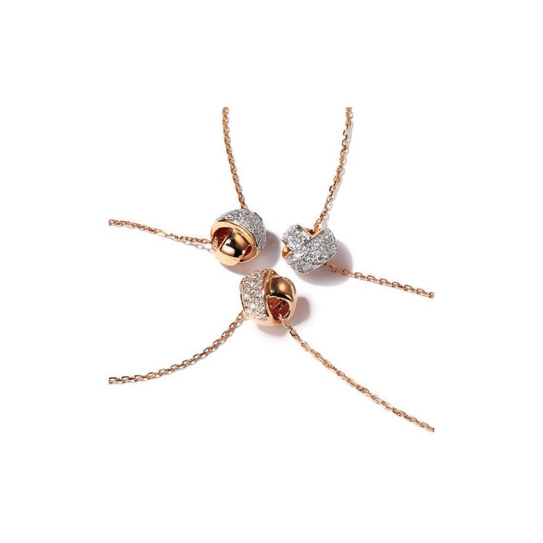 Ciondolo Il était une fois... Nous - Nodo Oro rosa, Diamanti I Gemperles - 3