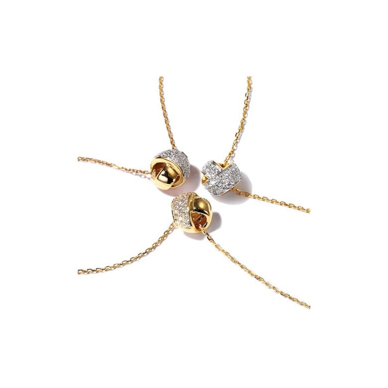 Ciondolo C'era Una Volta... Noi - Fiocco in Oro Giallo 18 Carati e Diamanti | Gemperles - 1
