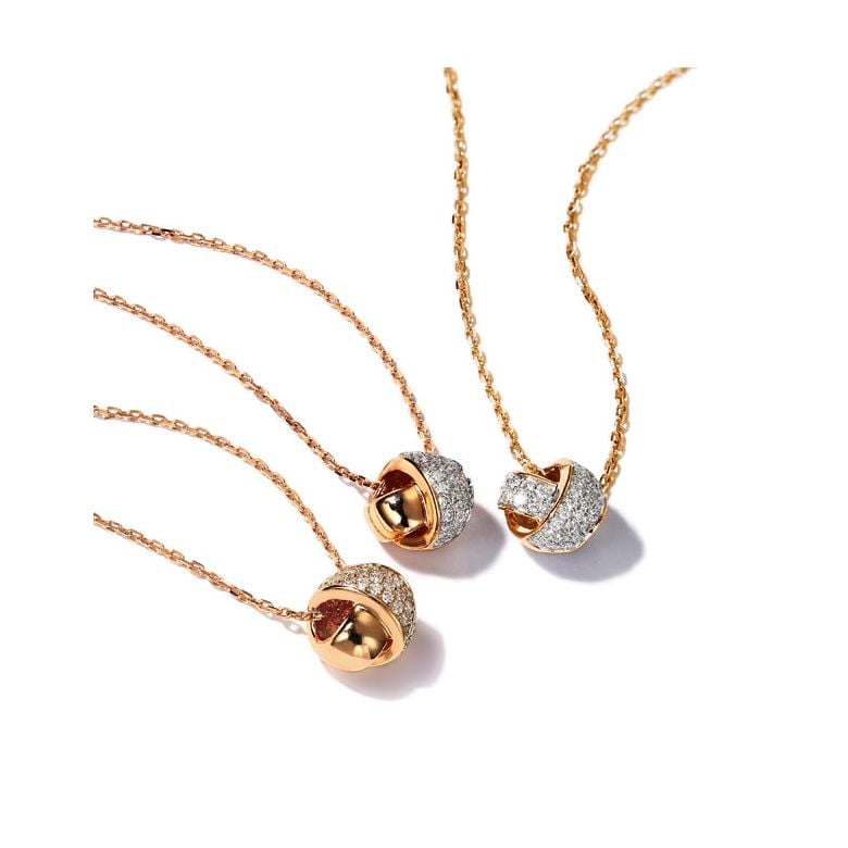 Ciondolo Il était une fois... Nous - Nodo Oro rosa, Diamanti I Gemperles - 1