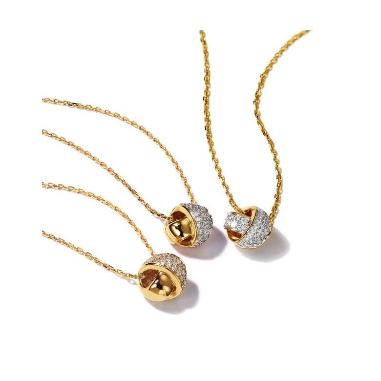 Ciondolo C'era Una Volta... Noi - Fiocco in Oro Giallo 18 Carati e Diamanti | Gemperles - 3
