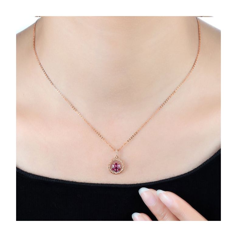 Ciondolo Stargate - Oro rosa, Diamanti e Rubini oro rosa - 2