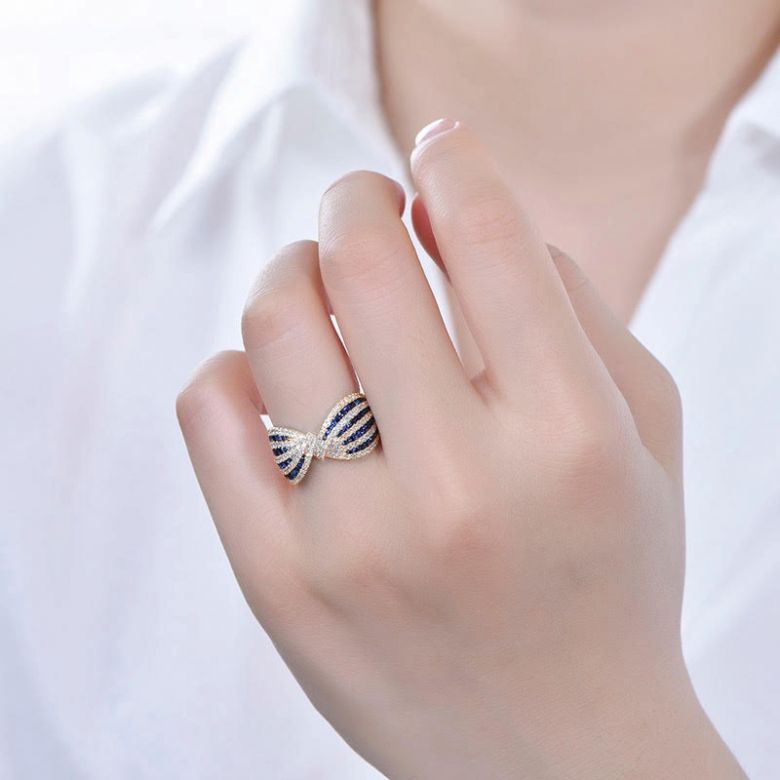 Bague Colombo or blanc