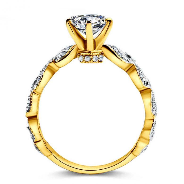 Anello di Fidanzamento Sensation - Oro Giallo e Diamante Solitario Composto | Gemperles - 3