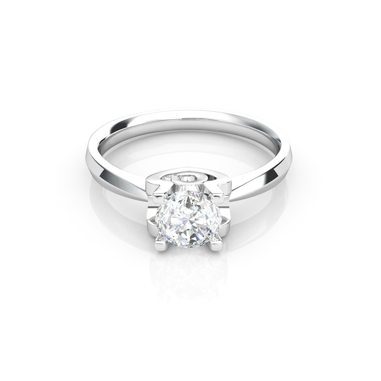 Anello iniziale - Lettera C - Diamante, platino | Gemperles - 2
