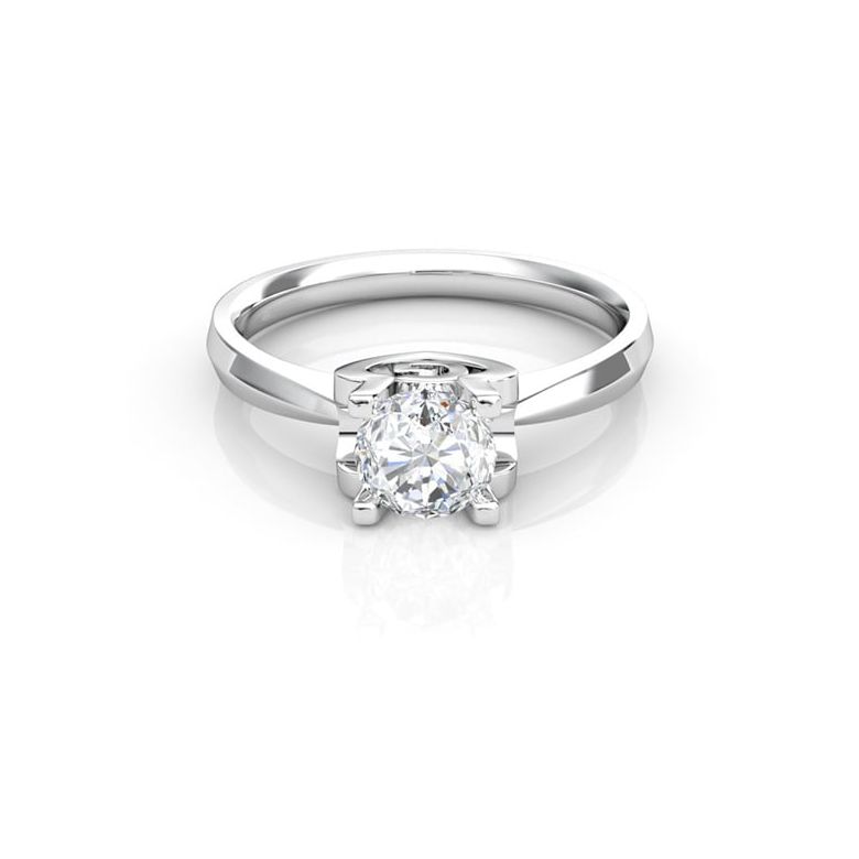Anello Solitario Lettera Alfabeto G - Platino e Diamante | Gemperles - 3