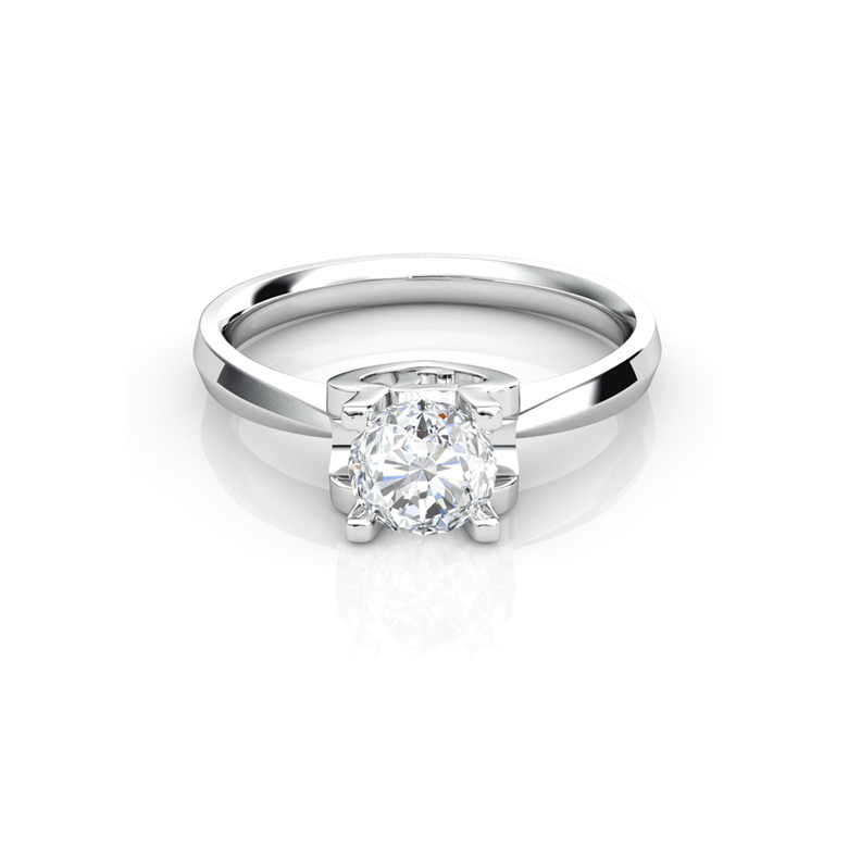 Anello iniziale - Lettera J - Diamante, platino | Gemperles - 2