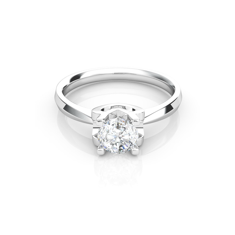 Anello iniziale - Lettera M - Diamante, platino | Gemperles - 2