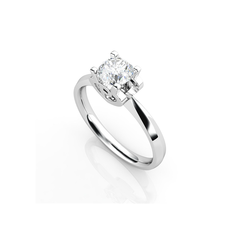 Anello iniziale - Lettera P - Diamante, platino | Gemperles - 3
