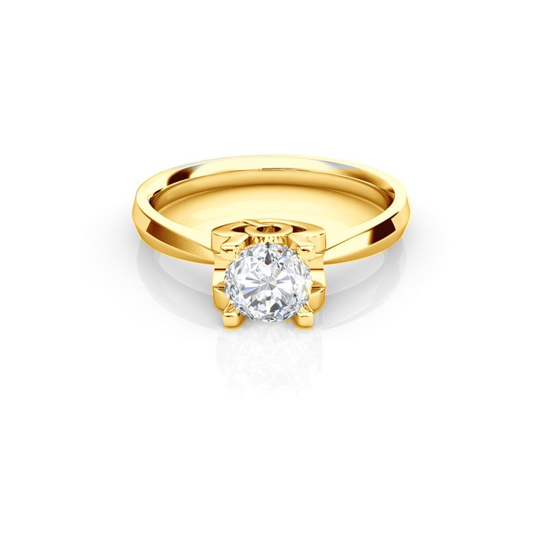 Anello iniziale - Lettera Q - Diamante, oro giallo | Gemperles - 2