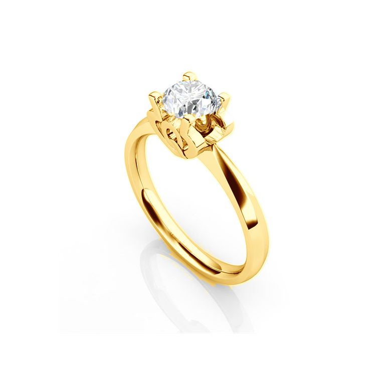 Anello iniziale - Lettera Q - Diamante, oro giallo | Gemperles - 3
