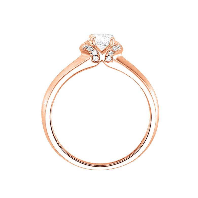 Anello di Fidanzamento Solitario Achille - Oro Rosa & Diamanti | Gemperles - 2